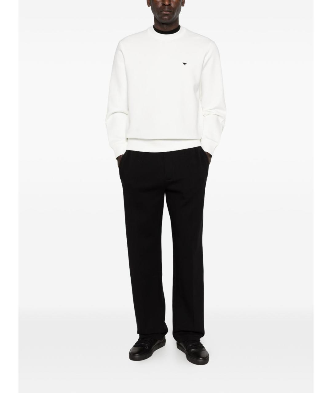 EMPORIO ARMANI Черные полиэстеровые повседневные брюки, фото 4