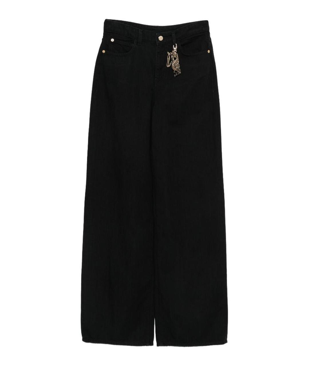 EMPORIO ARMANI Черные хлопковые прямые джинсы, фото 1