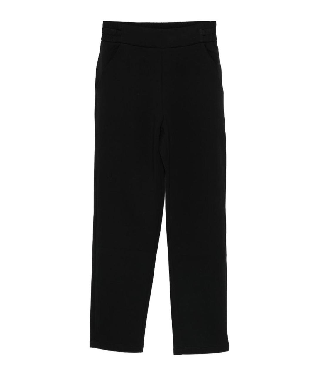 EMPORIO ARMANI Черные полиэстеровые брюки широкие, фото 1