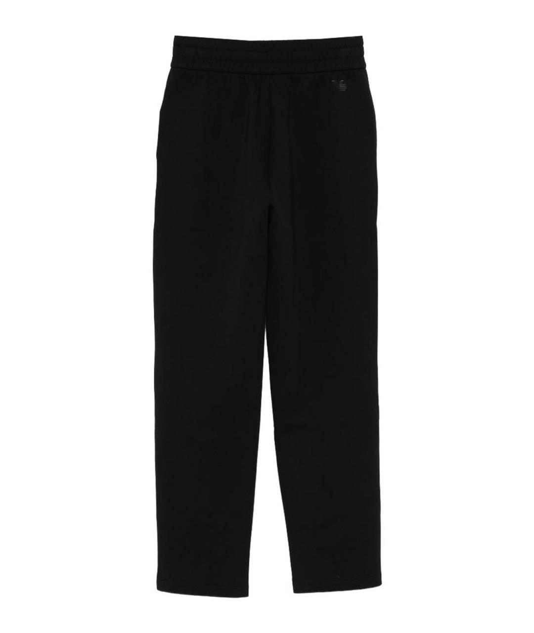 EMPORIO ARMANI Черные полиэстеровые брюки широкие, фото 2
