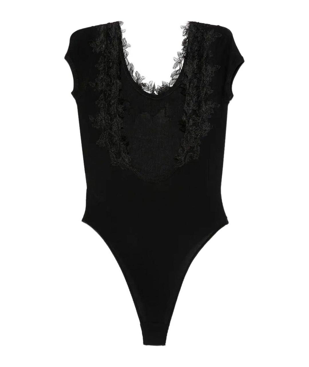ERMANNO SCERVINO Черное хлопковое боди, фото 2