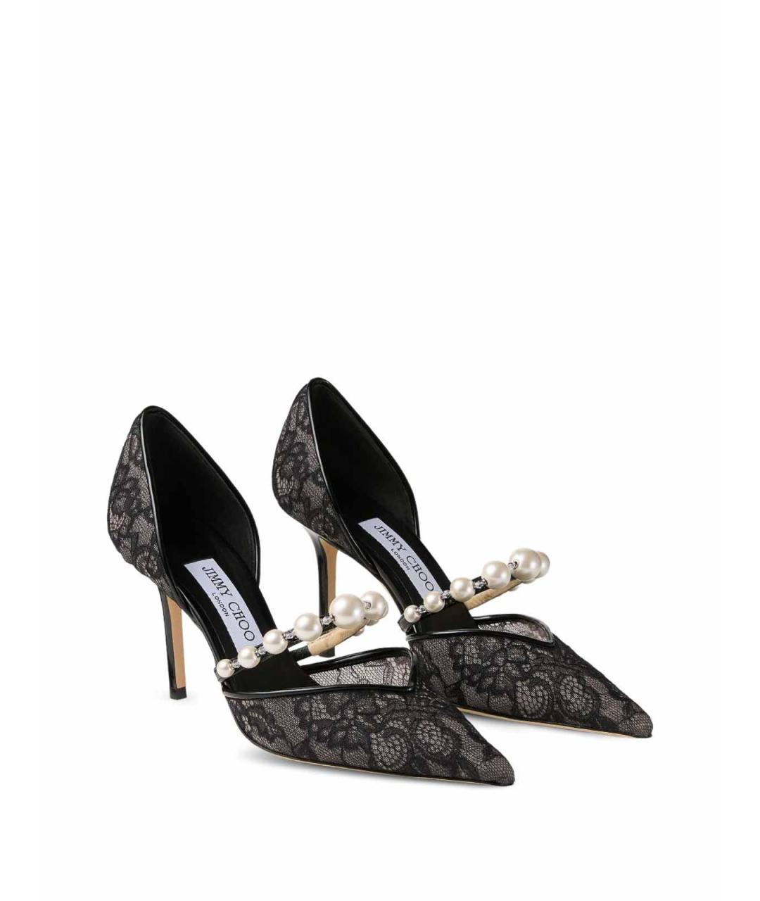 JIMMY CHOO Черные текстильные туфли, фото 3