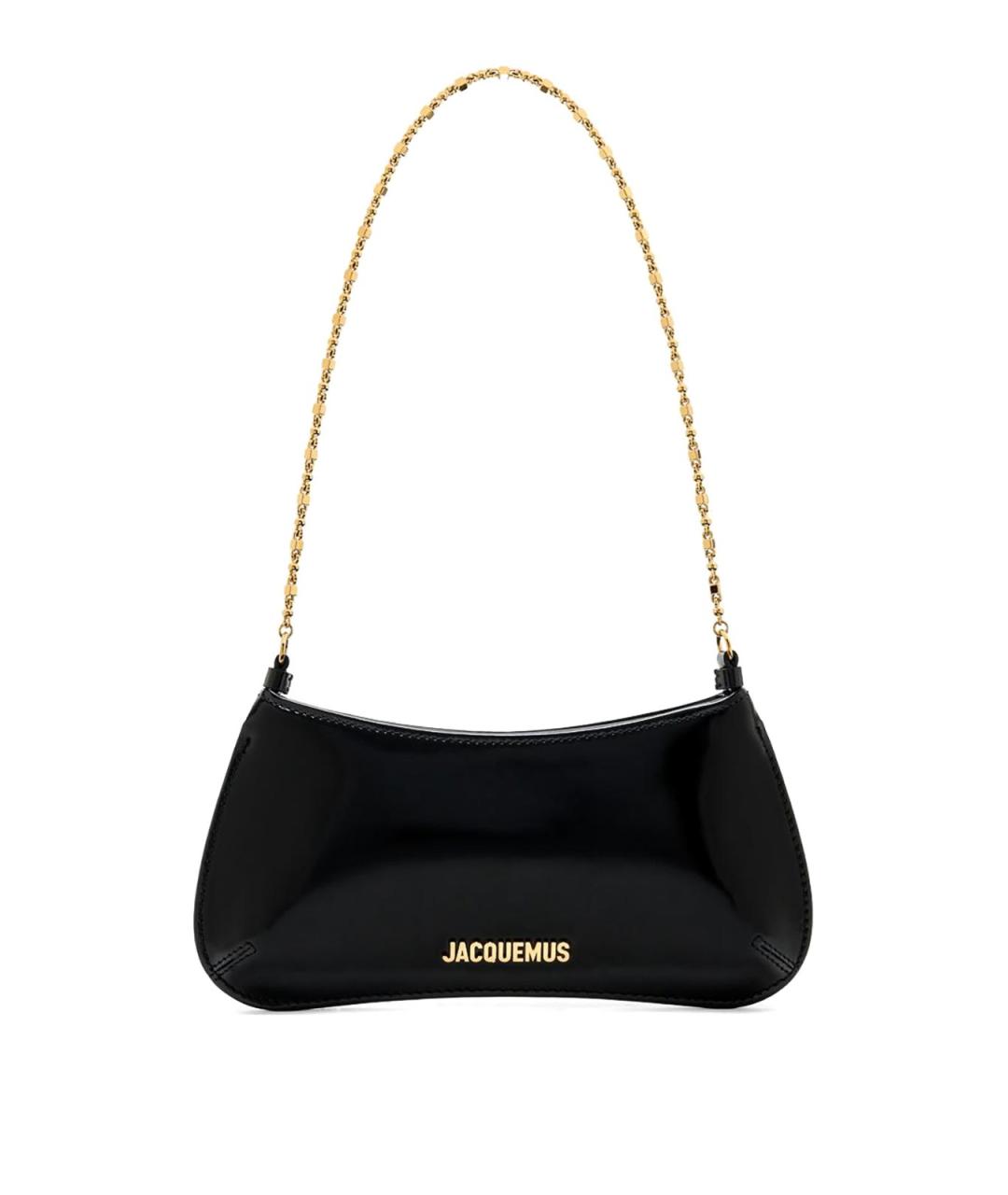 JACQUEMUS Черная кожаная сумка через плечо, фото 1