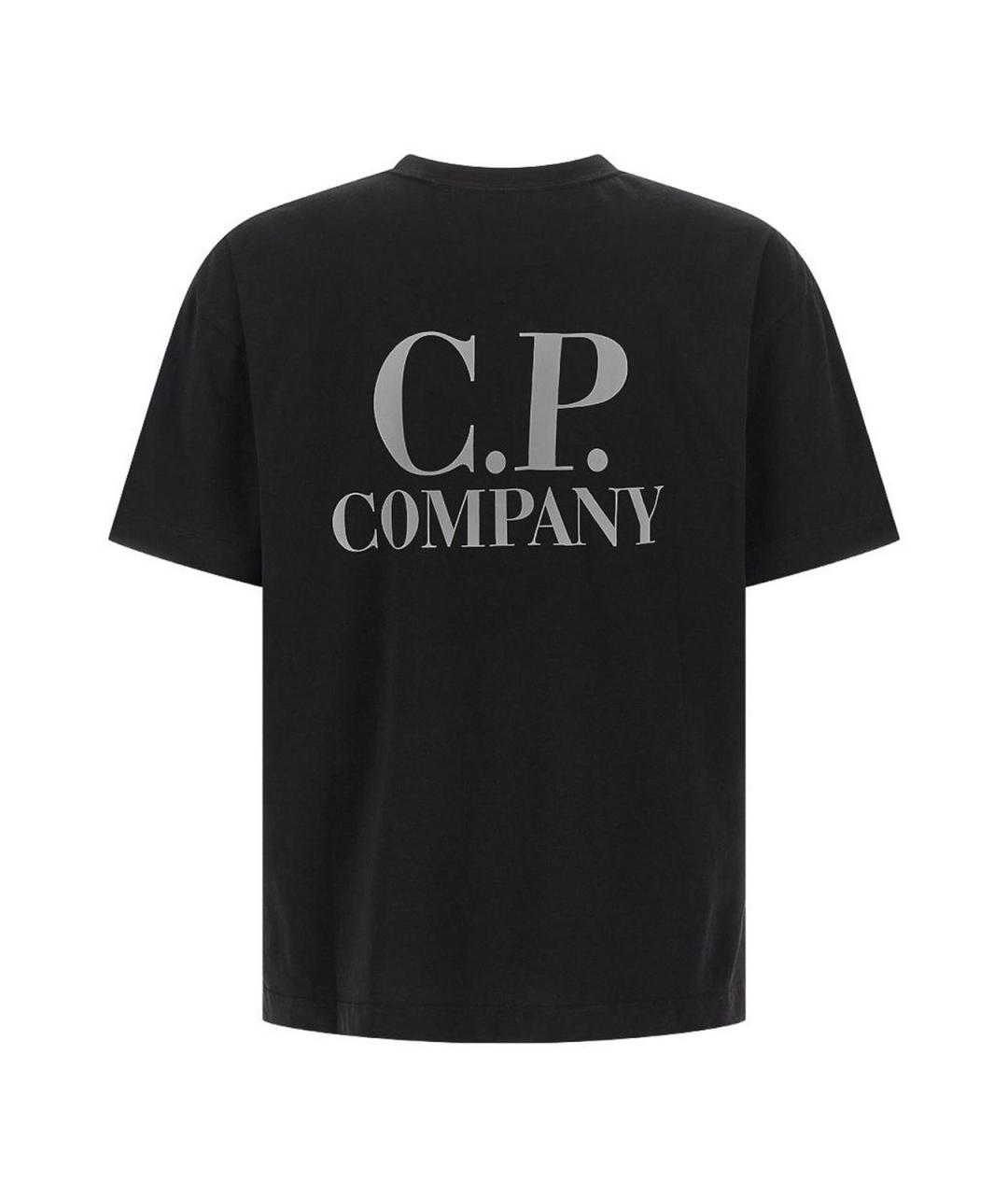 CP COMPANY Черная хлопковая футболка, фото 2
