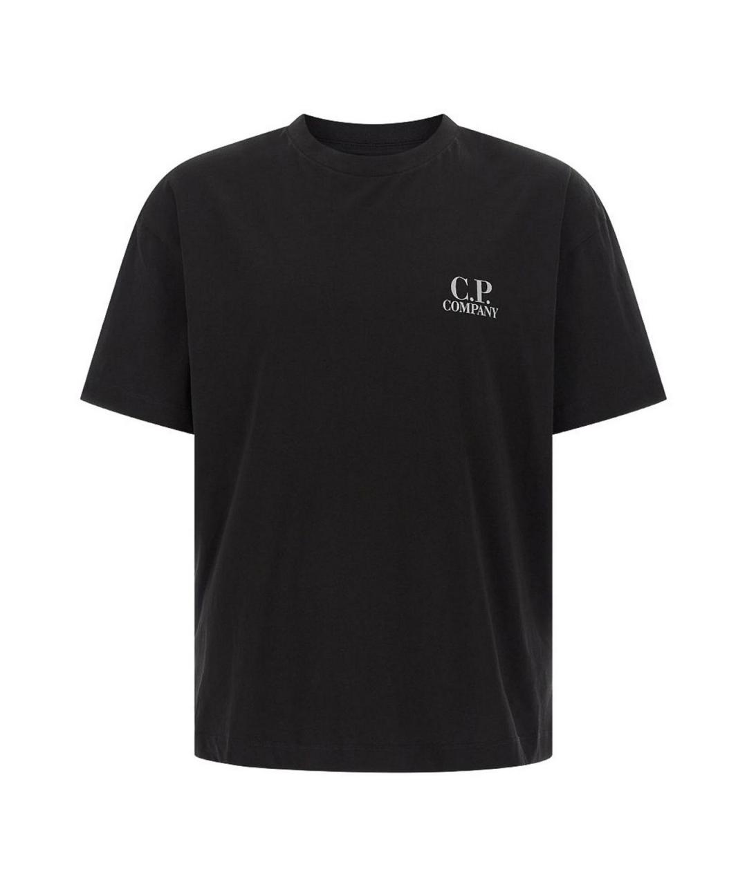 CP COMPANY Черная хлопковая футболка, фото 1