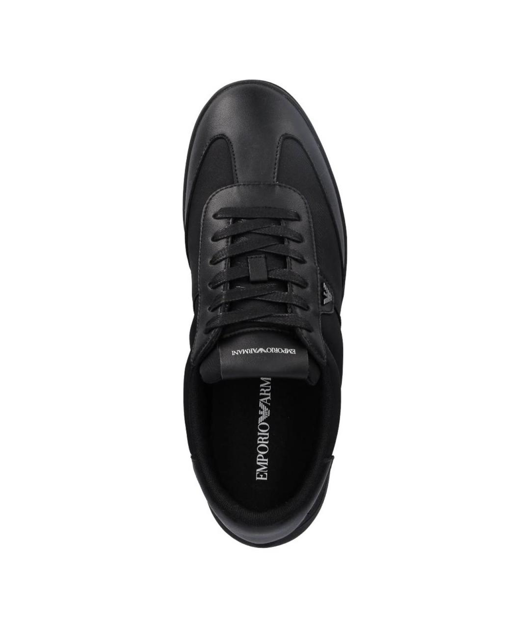 EMPORIO ARMANI Черные резиновые низкие кроссовки / кеды, фото 4