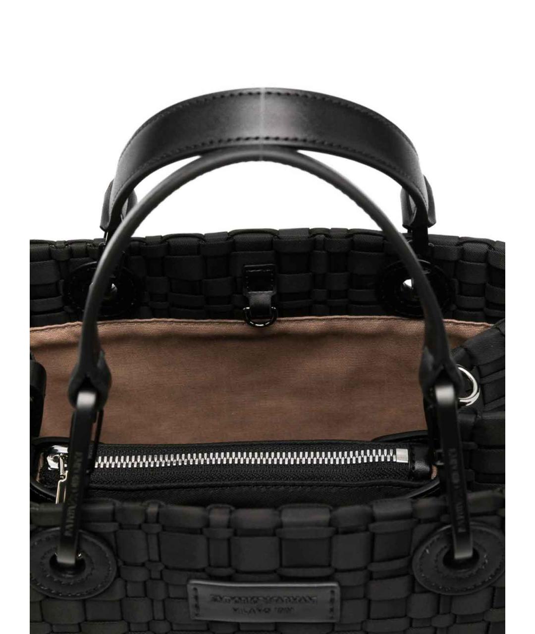 EMPORIO ARMANI Черная сумка тоут, фото 2