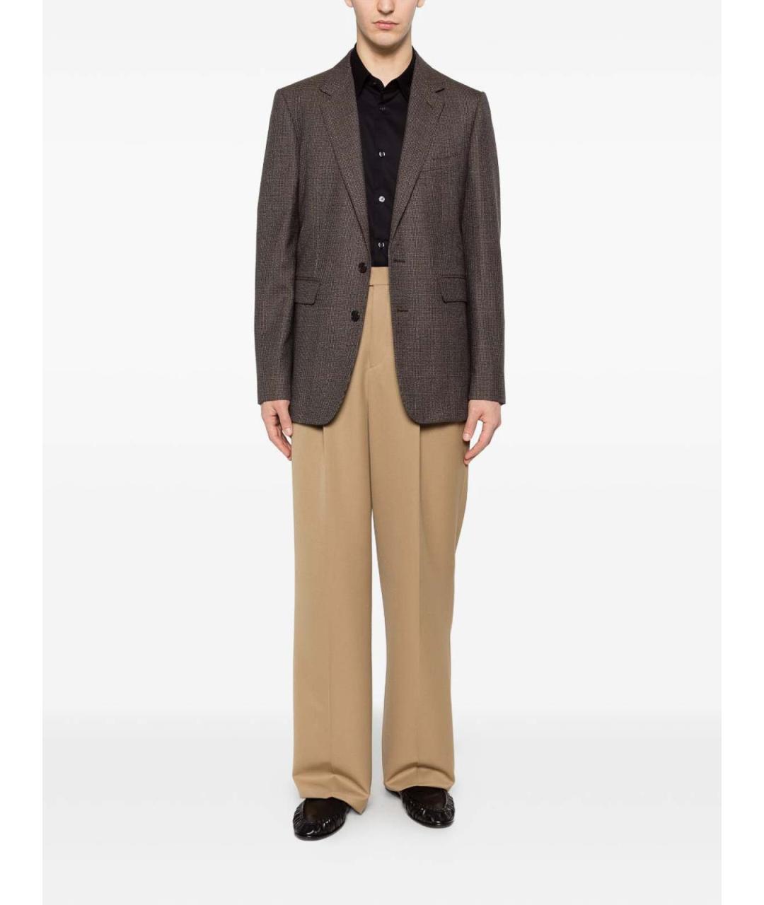 EMPORIO ARMANI Черная хлопковая классическая рубашка, фото 4