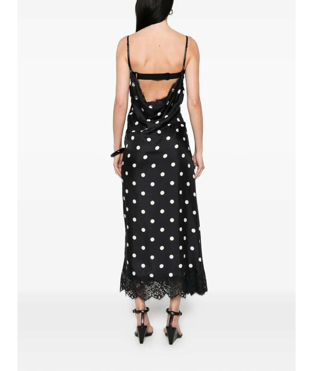 SPORTMAX Черное шелковое повседневное платье, фото 4