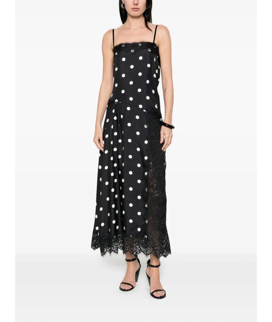 SPORTMAX Черное шелковое повседневное платье, фото 2