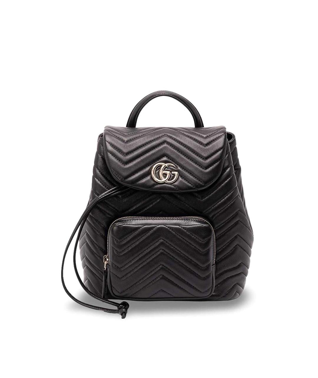 GUCCI Черный кожаный рюкзак, фото 1