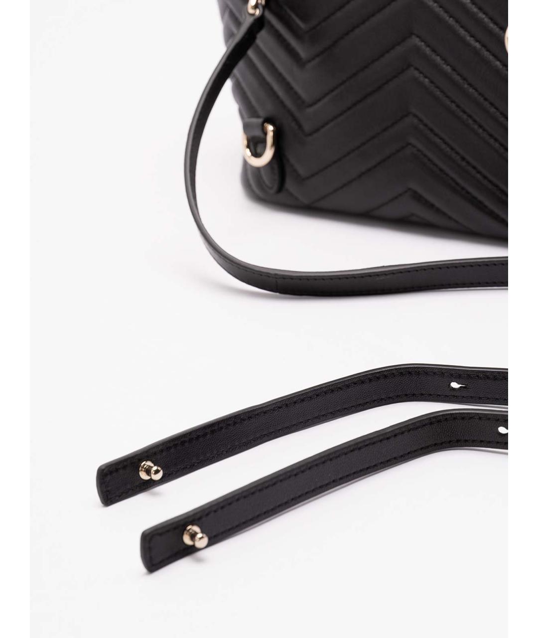 GUCCI Черный кожаный рюкзак, фото 5