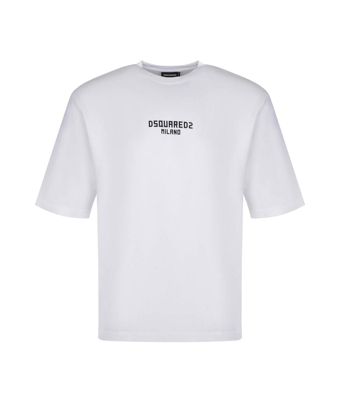 DSQUARED2 Белая хлопковая футболка, фото 1