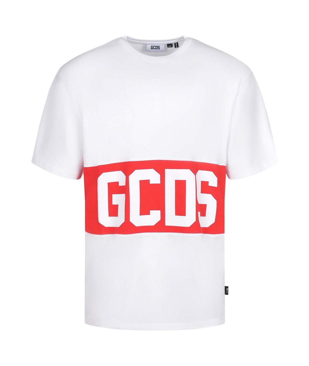 GCDS Белая хлопковая футболка, фото 1