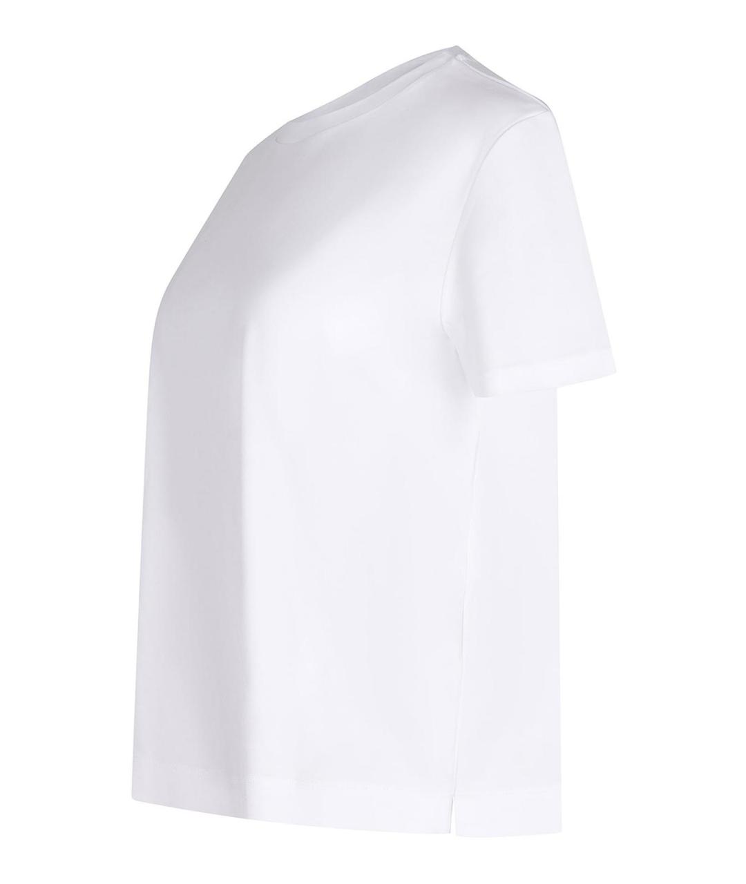 MAX MARA Белая хлопковая футболка, фото 2