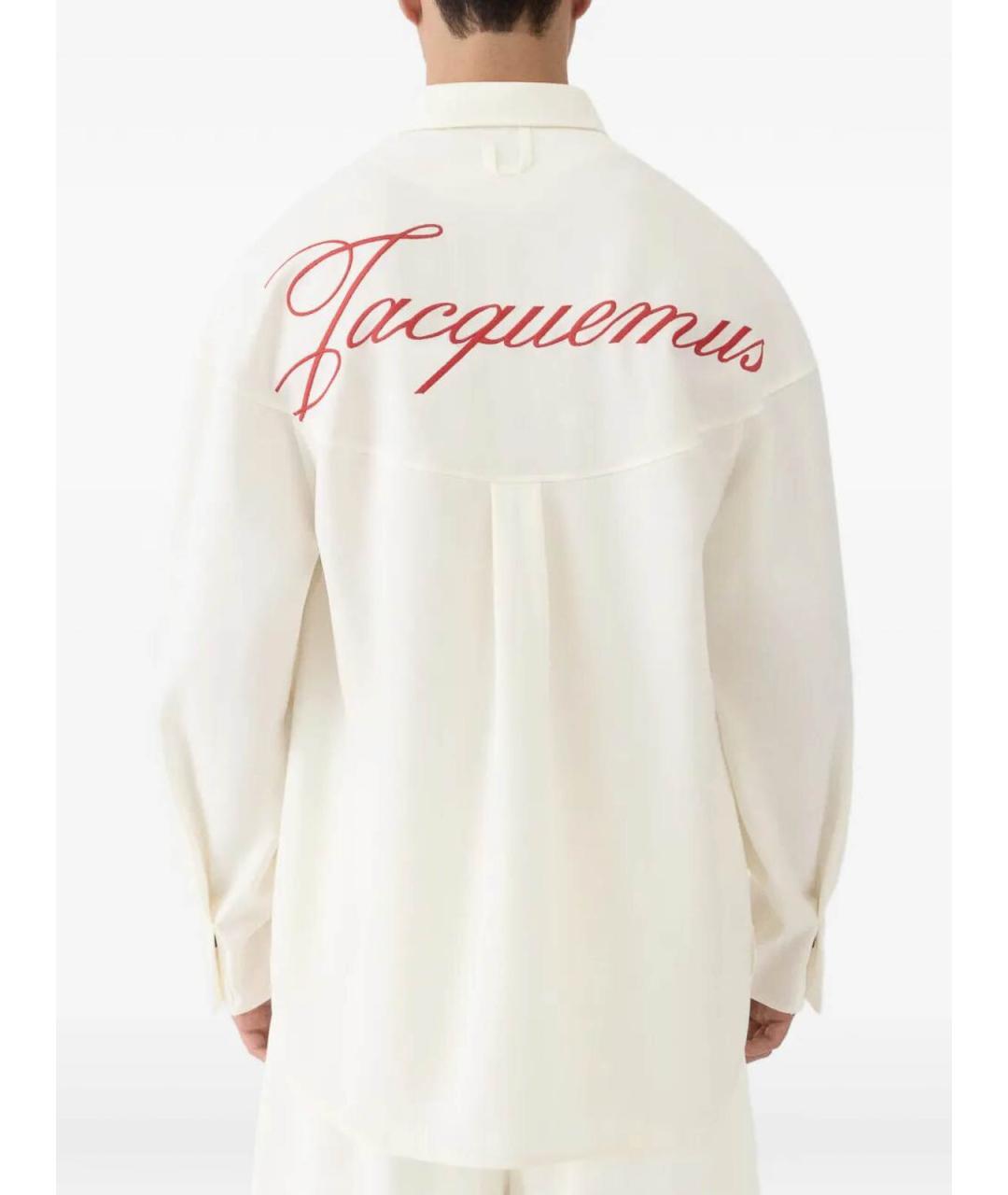JACQUEMUS Белая хлопковая кэжуал рубашка, фото 2