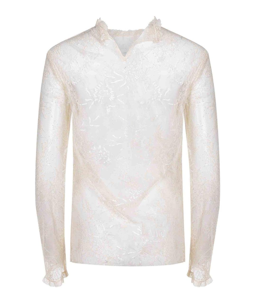 ALBERTA FERRETTI Белая полиамидовая рубашка, фото 3