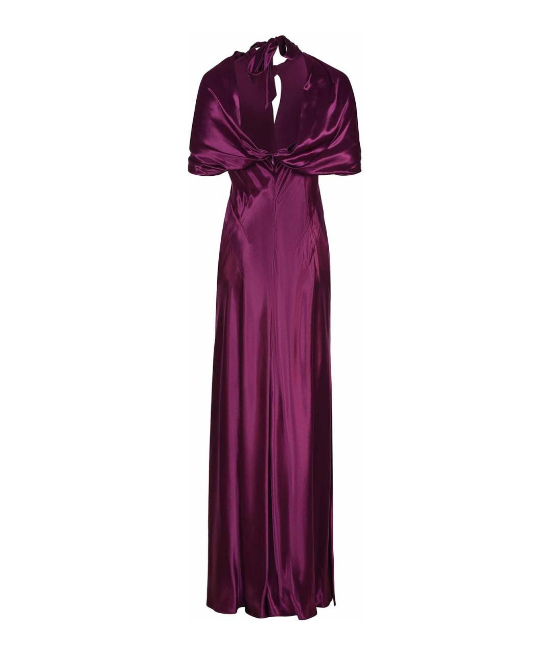 ALBERTA FERRETTI Фиолетовое вискозное вечернее платье, фото 3