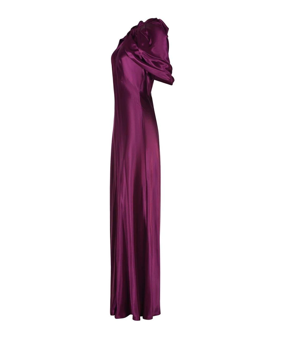ALBERTA FERRETTI Фиолетовое вискозное вечернее платье, фото 2