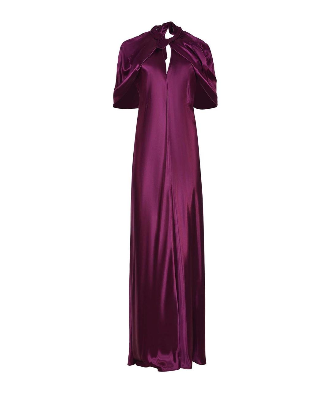 ALBERTA FERRETTI Фиолетовое вискозное вечернее платье, фото 1