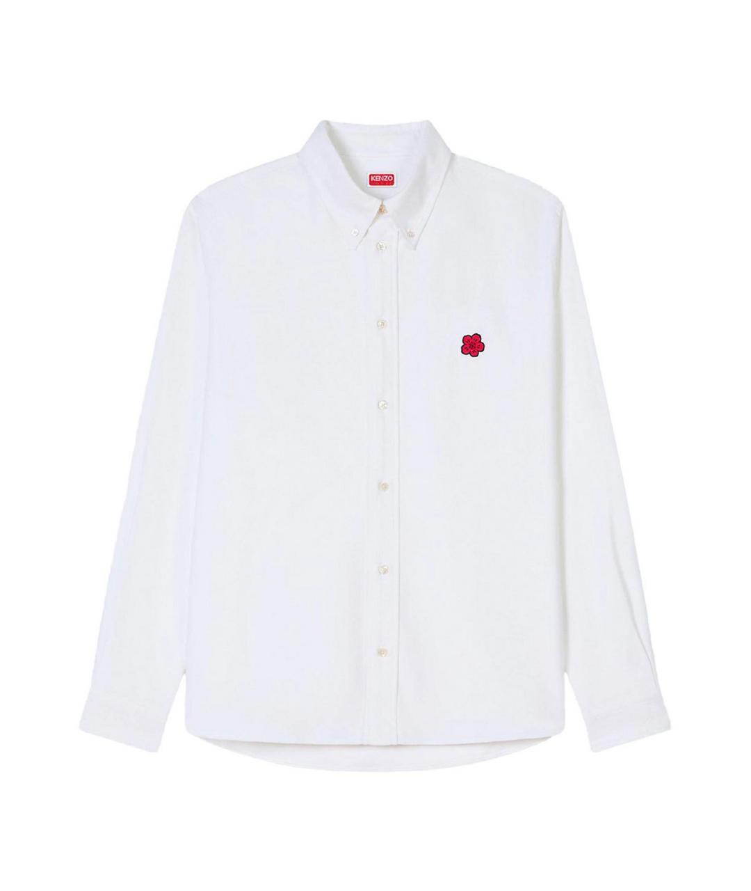 KENZO Белая хлопковая классическая рубашка, фото 1