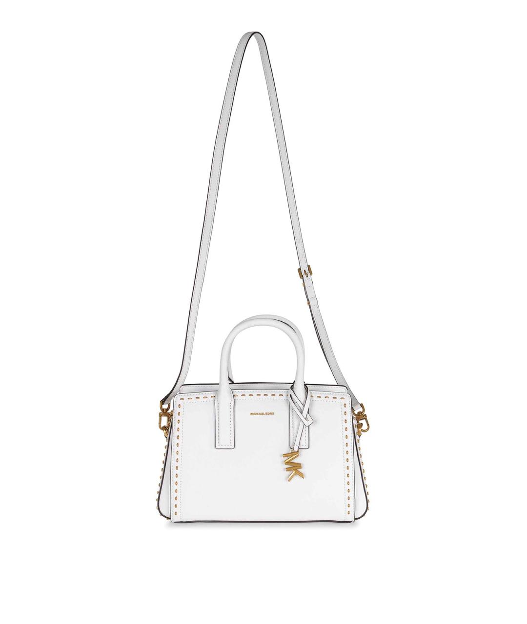 MICHAEL KORS Белая кожаная сумка тоут, фото 2