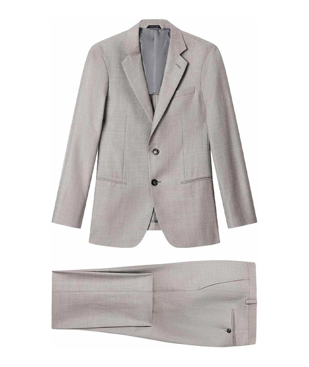 GIORGIO ARMANI Серый классический костюм, фото 1