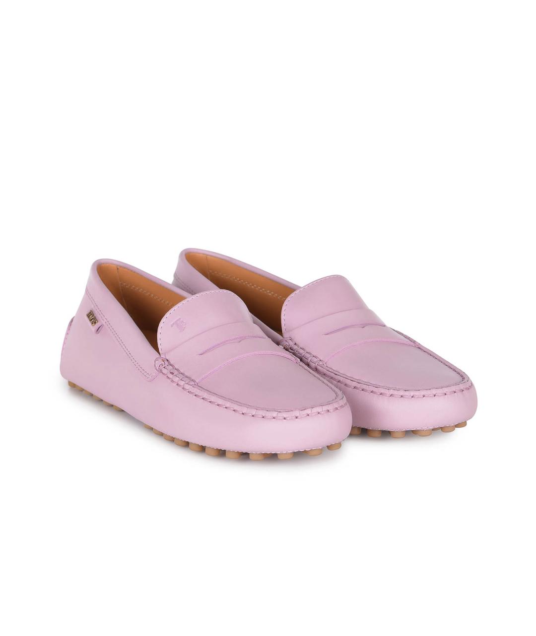 TOD'S Розовые кожаные лоферы, фото 2