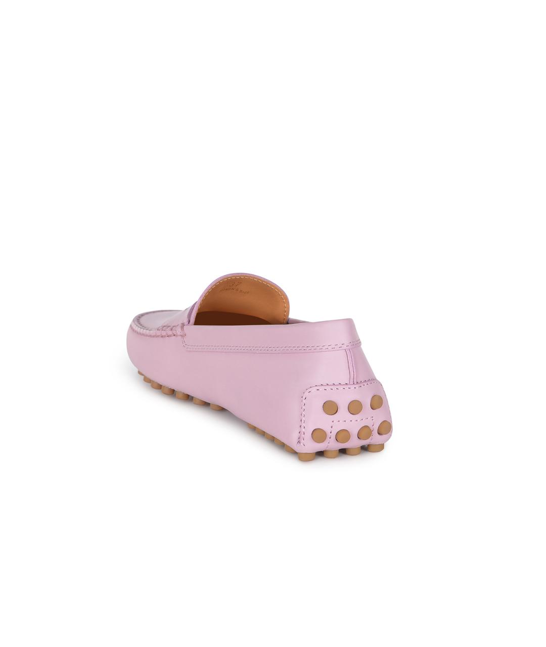 TOD'S Розовые кожаные лоферы, фото 4