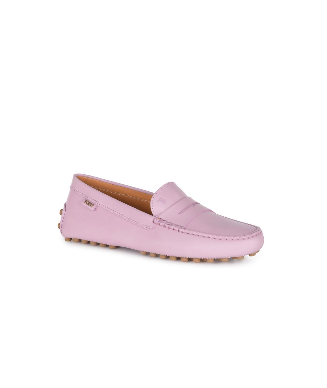 TOD'S Розовые кожаные лоферы, фото 3
