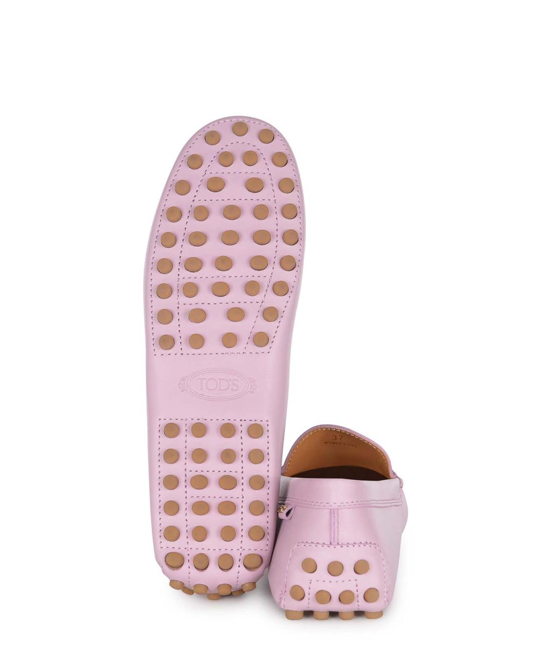 TOD'S Розовые кожаные лоферы, фото 5