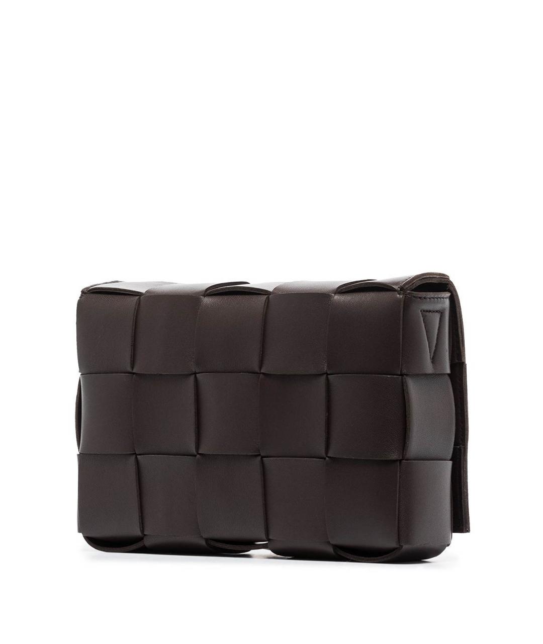 BOTTEGA VENETA Коричневая кожаная сумка через плечо, фото 2