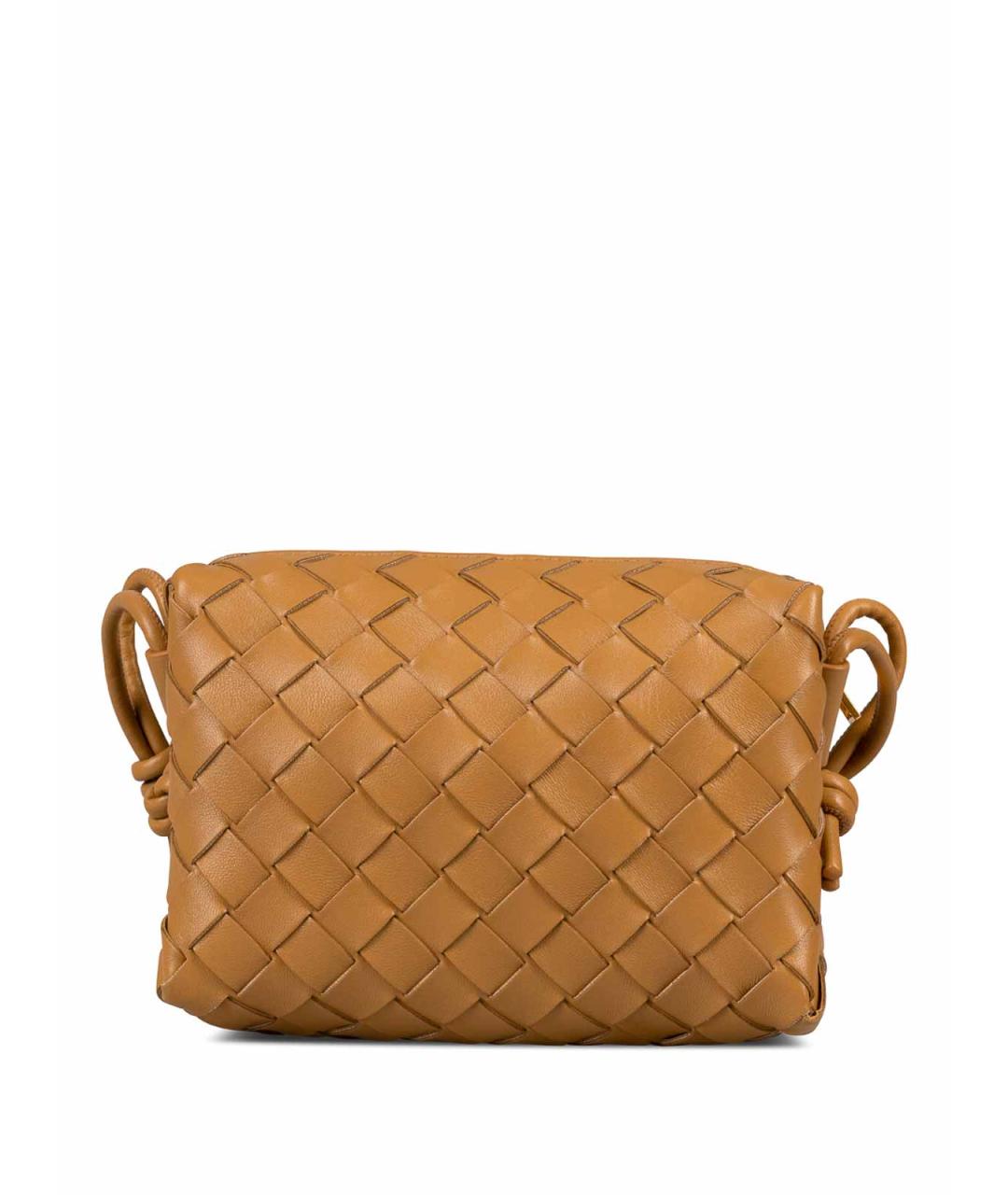 BOTTEGA VENETA Бежевая кожаная сумка через плечо, фото 3