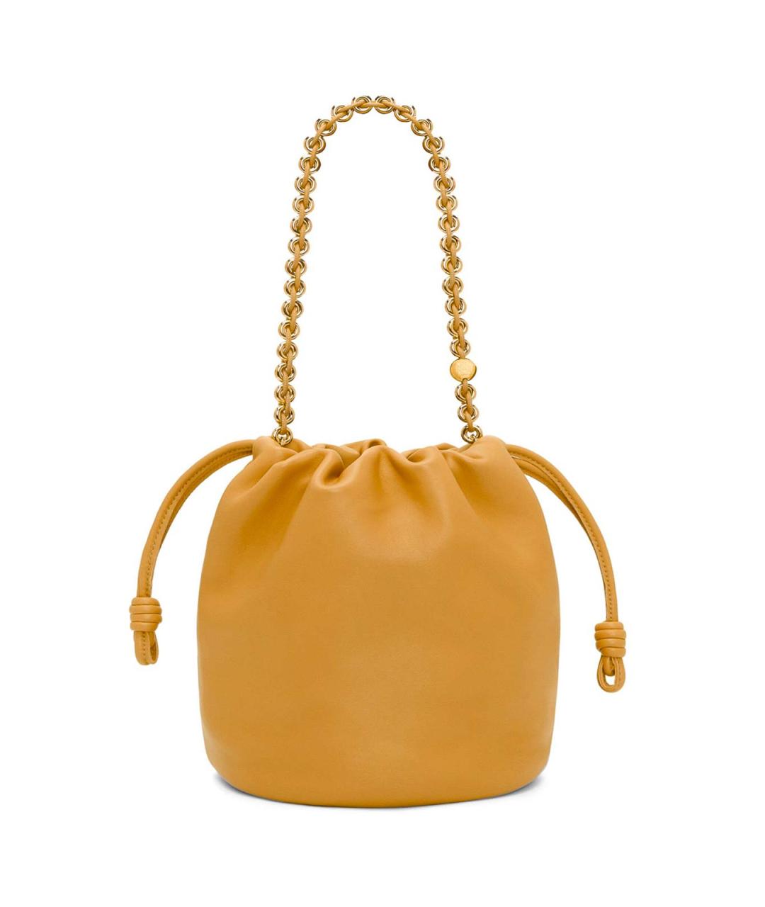 LOEWE Желтая кожаная сумка тоут, фото 3