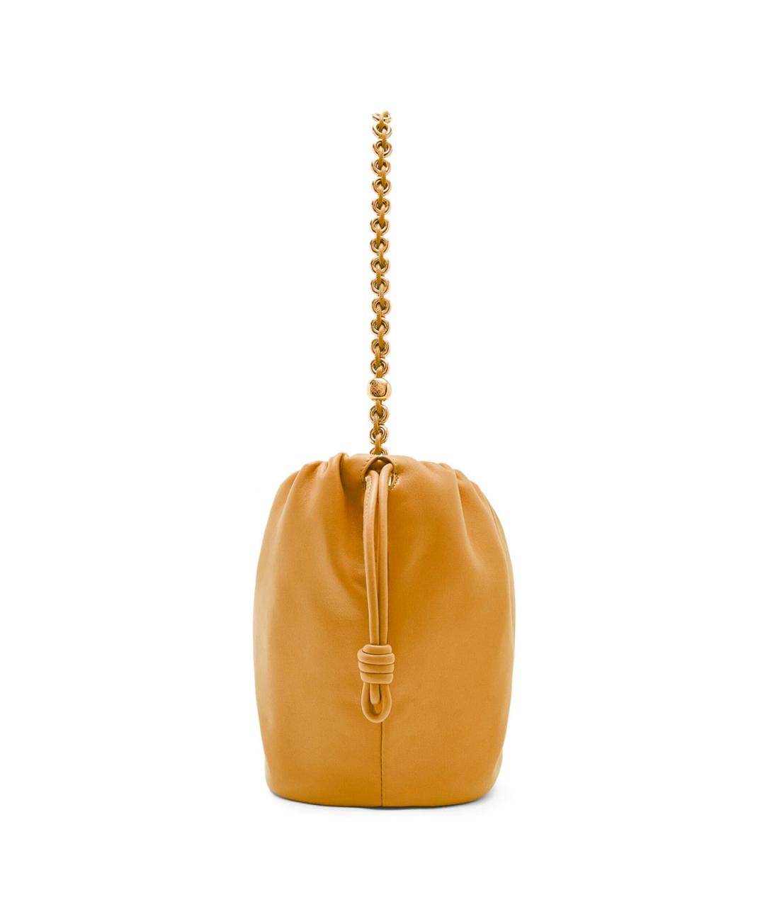 LOEWE Желтая кожаная сумка тоут, фото 2