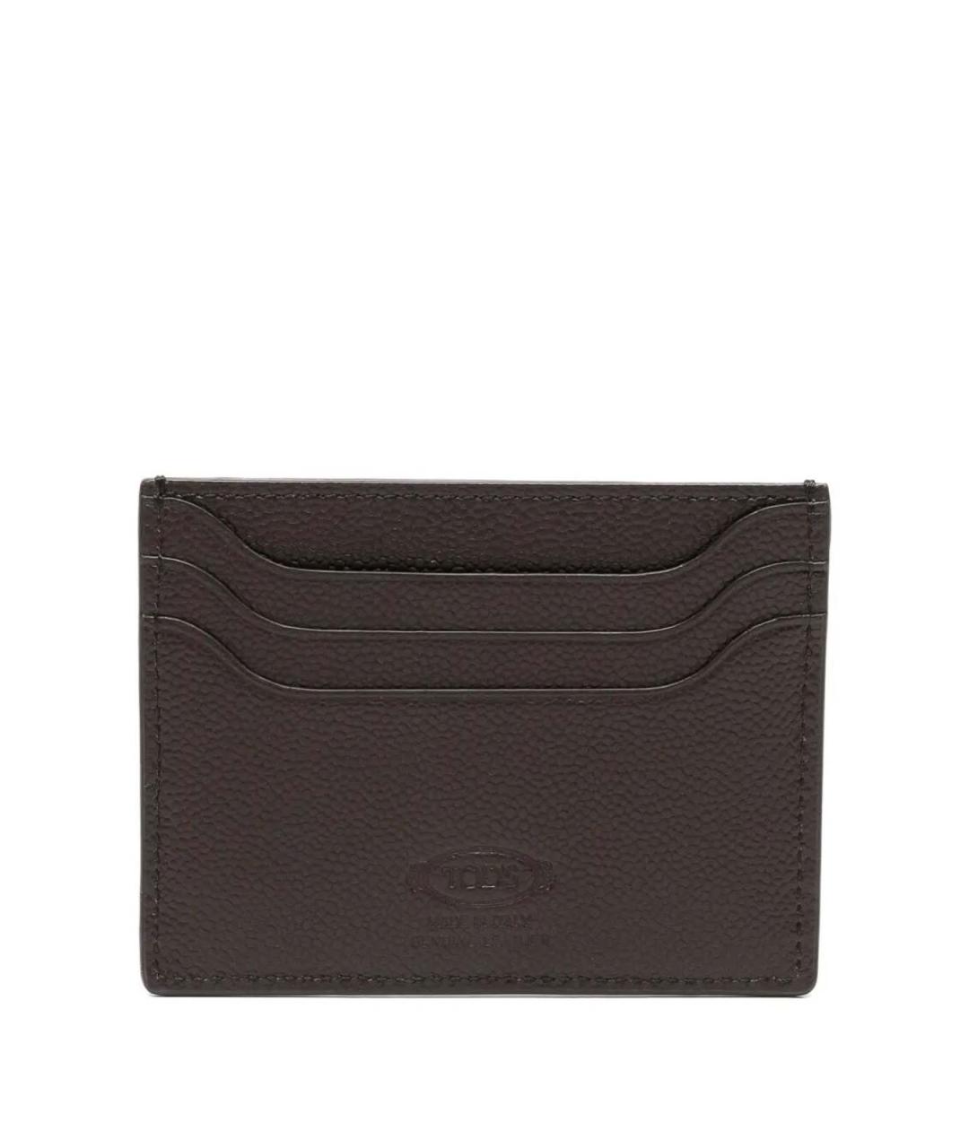 TOD'S Коричневый кожаный кардхолдер, фото 2