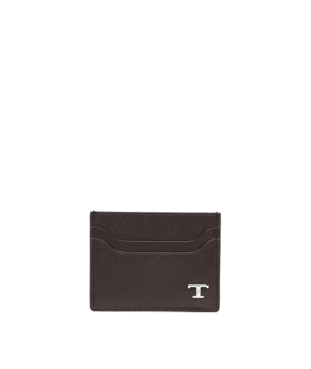 TOD'S Коричневый кожаный кардхолдер, фото 1