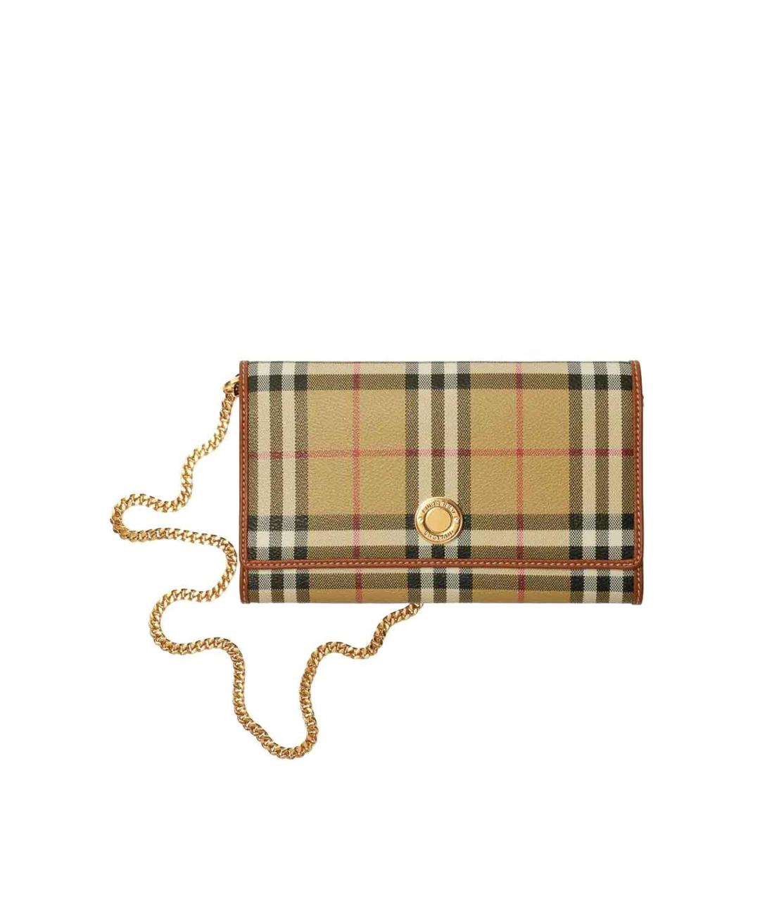 BURBERRY Коричневая синтетическая сумка через плечо, фото 1
