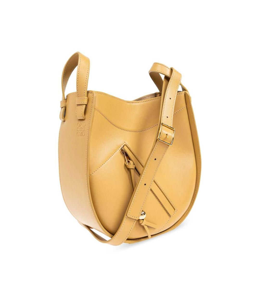 LOEWE Желтая кожаная сумка тоут, фото 3