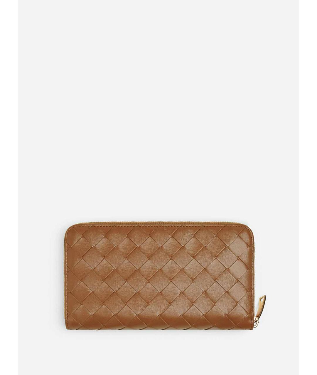 BOTTEGA VENETA Коричневый кожаный кошелек, фото 3