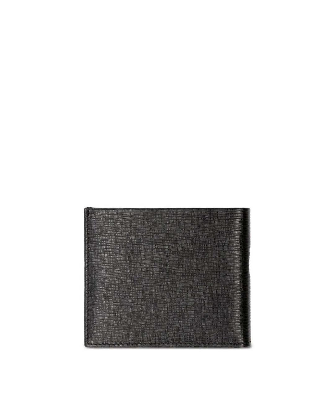 FERRAGAMO Черный кожаный кошелек, фото 3