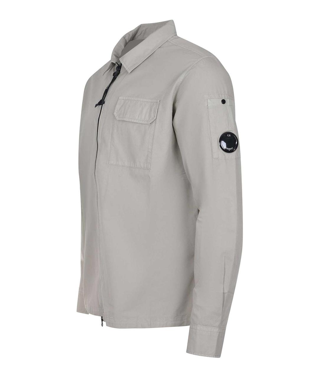 CP COMPANY Серая хлопковая классическая рубашка, фото 2