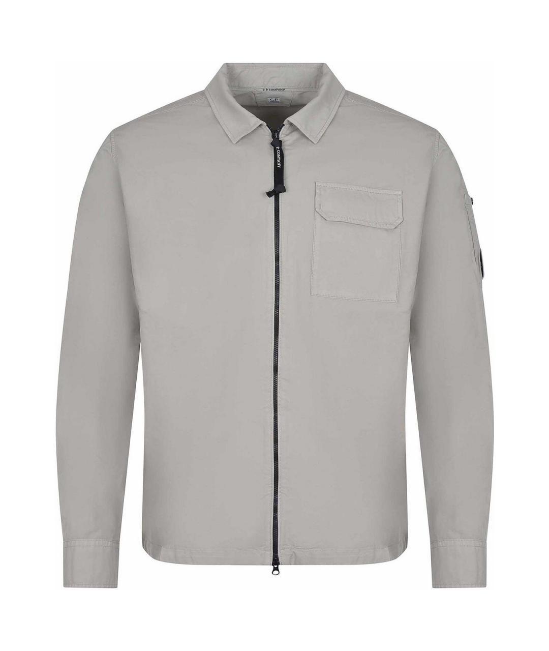 CP COMPANY Серая хлопковая классическая рубашка, фото 1