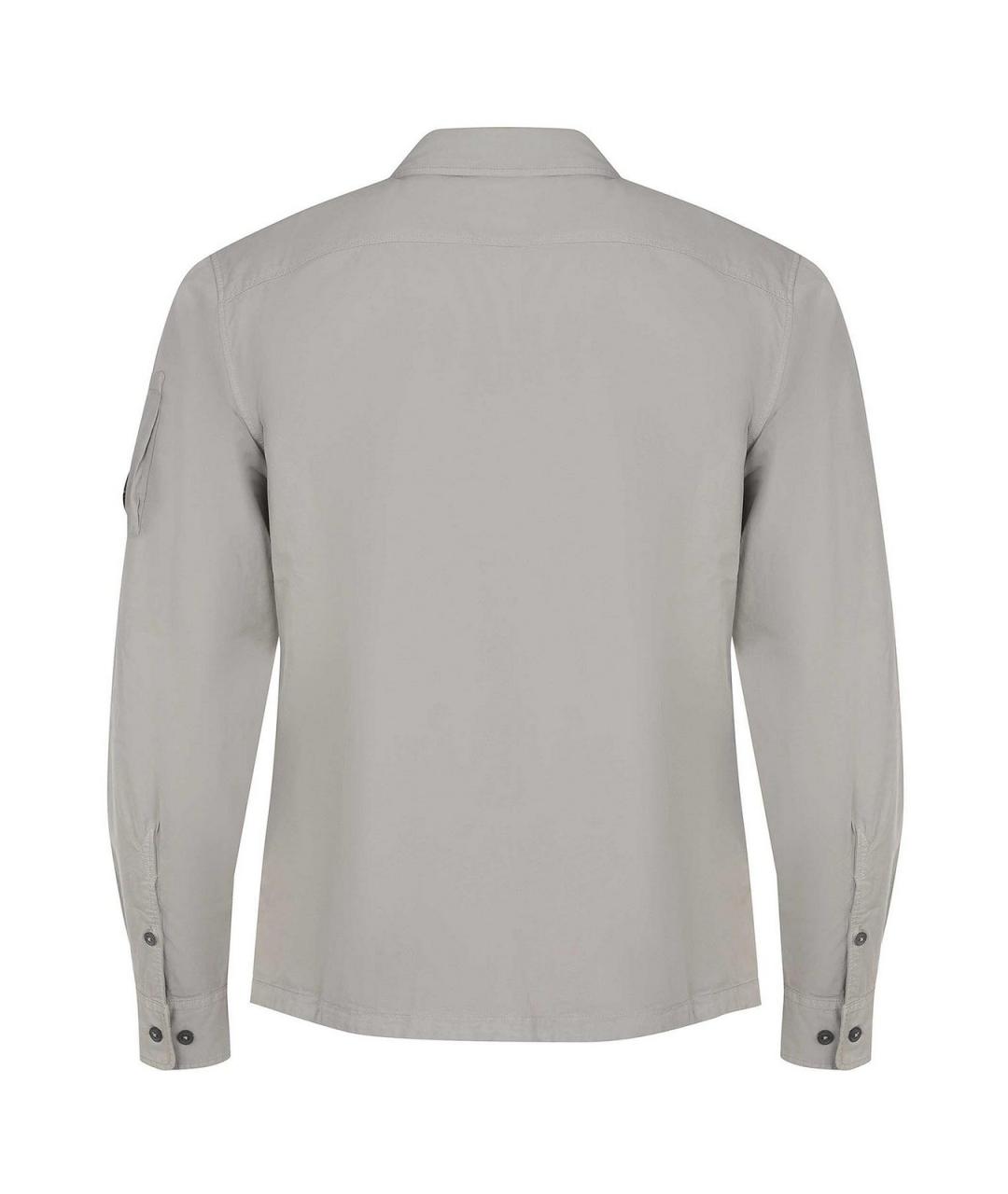 CP COMPANY Серая хлопковая классическая рубашка, фото 3