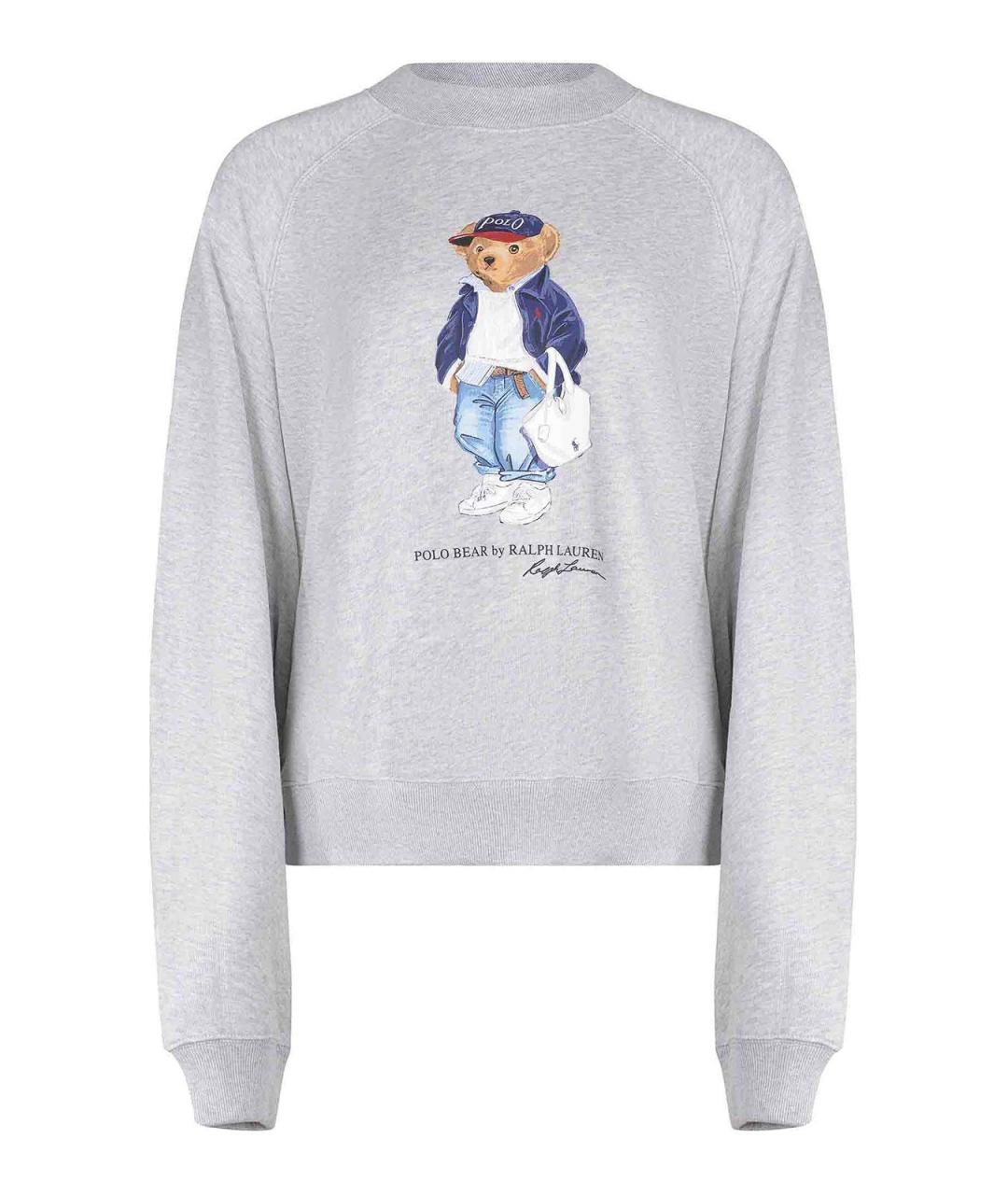 POLO RALPH LAUREN Серая хлопковая футболка, фото 1