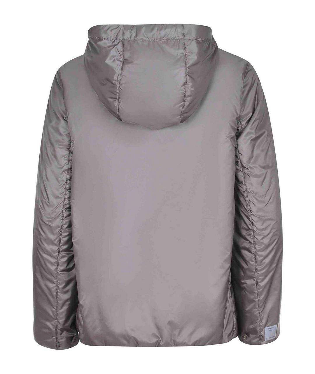 MAX MARA Серая полиэстеровая куртка, фото 4