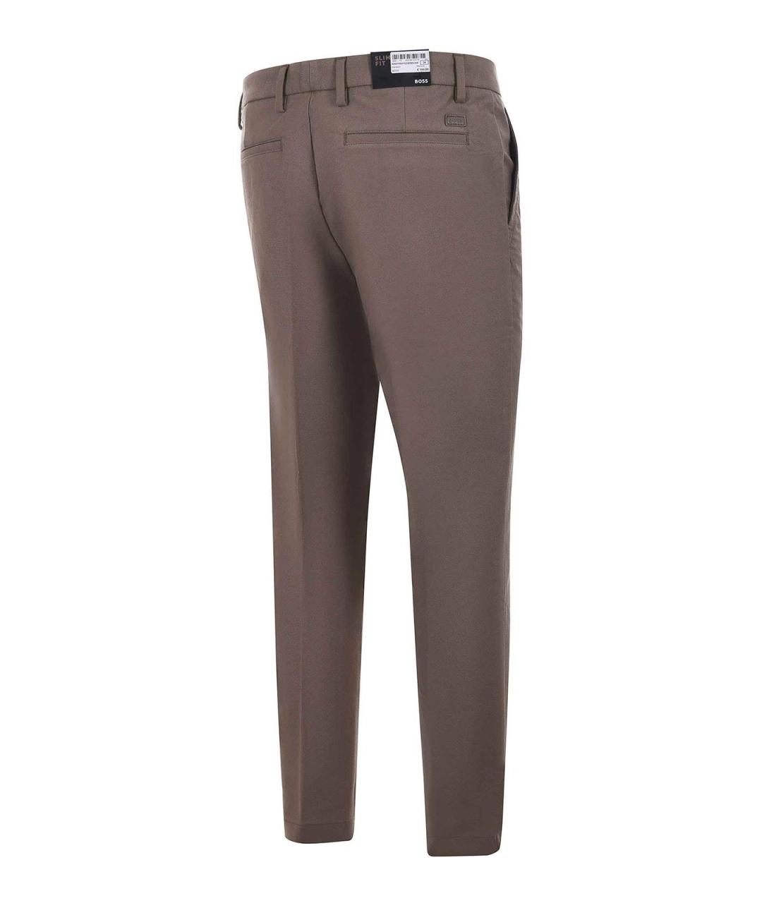 HUGO BOSS Серые хлопковые повседневные брюки, фото 4