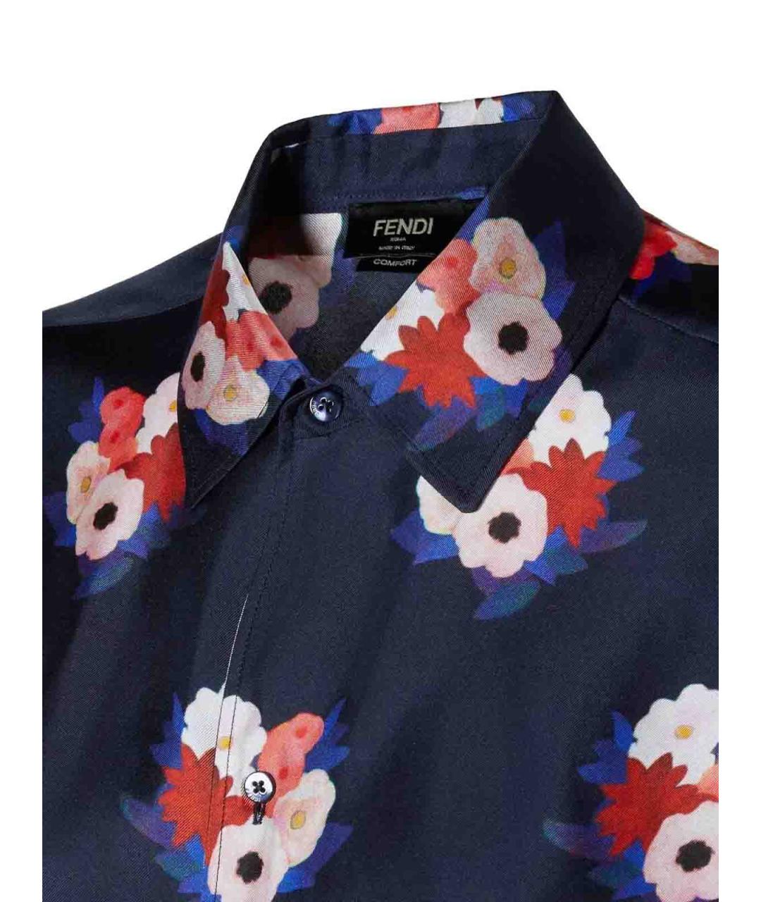 FENDI Мульти шелковая кэжуал рубашка, фото 3