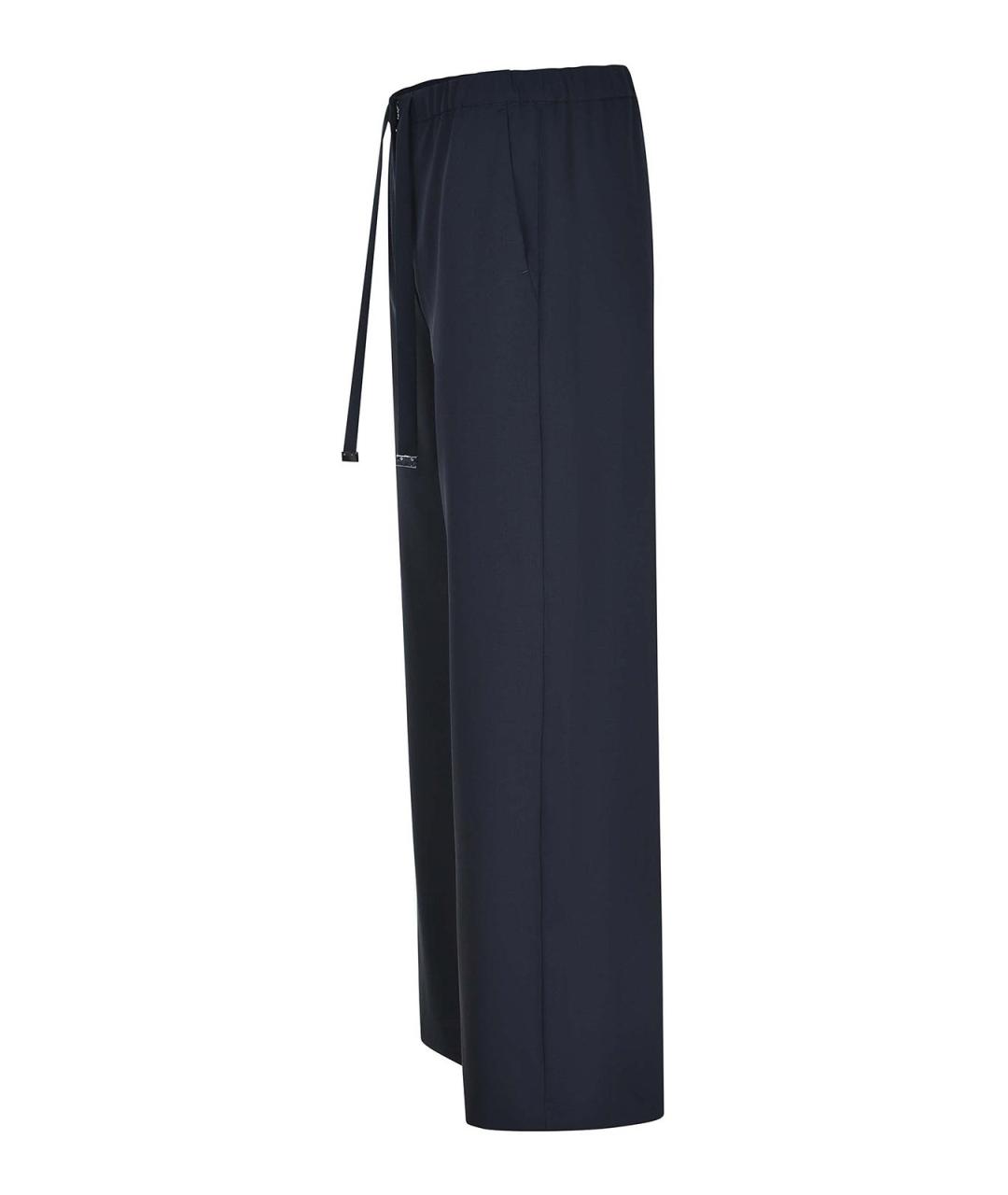 'S MAX MARA Синие шерстяные брюки широкие, фото 2
