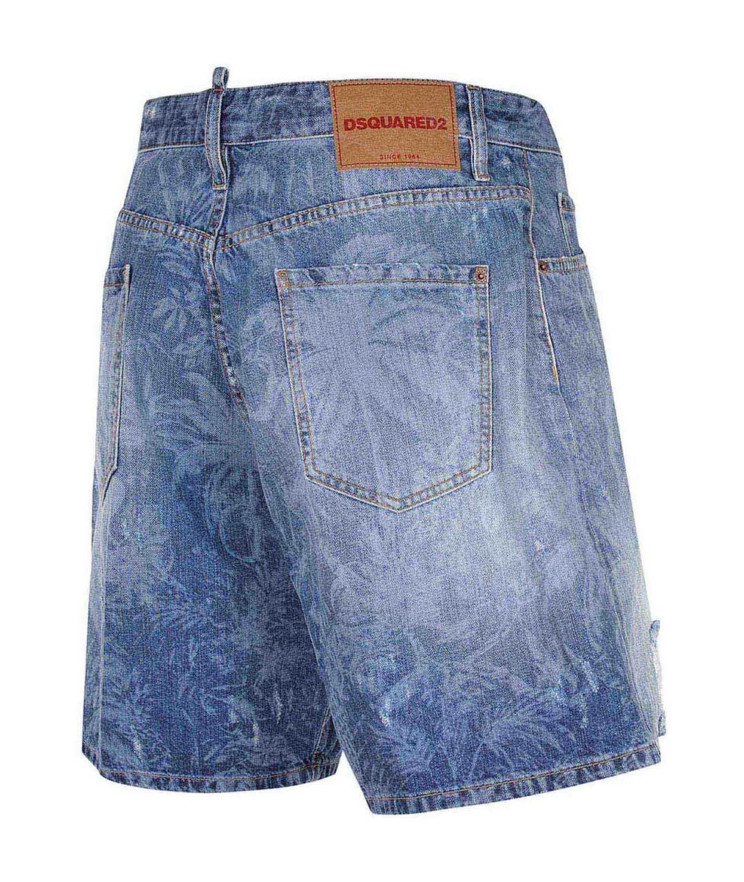 DSQUARED2 Синие хлопковые шорты, фото 3
